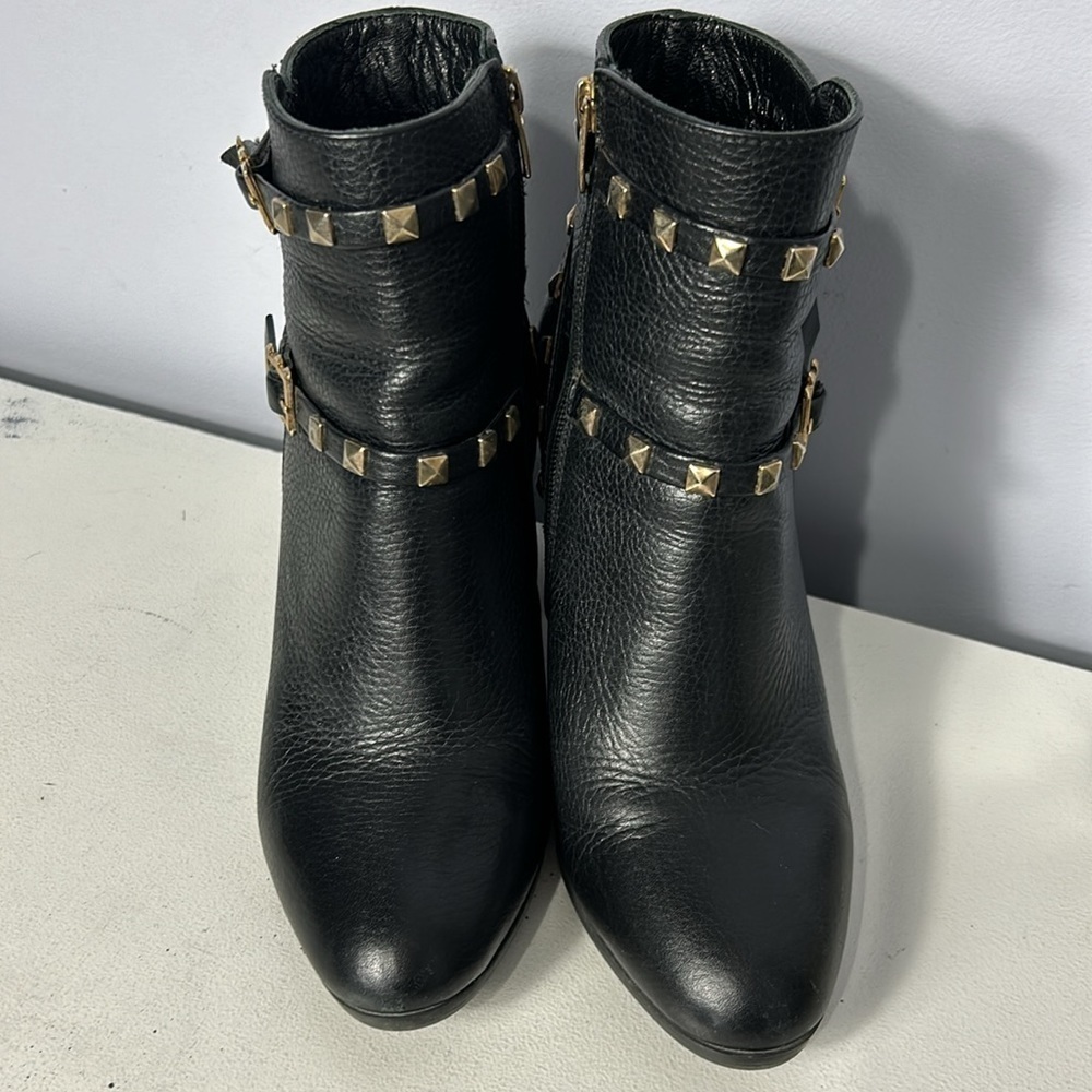 Jay & Dee Black Leather Boots Size 8.5 - Picture 3 of 11
